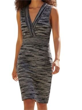 M By Missoni‎ V-neck Space Dye Knit Mini Dress